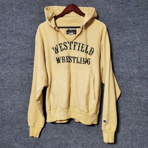 Vintage Champion Reverse Weave Hooded Sweatshirt Mens M Westfield Wrestling Flaw